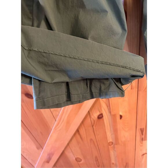 J Crew Pants Womens Size 10 Green Rory Cropped Wide Leg Tie Waist Lined (8517) R - Picture 4 of 10